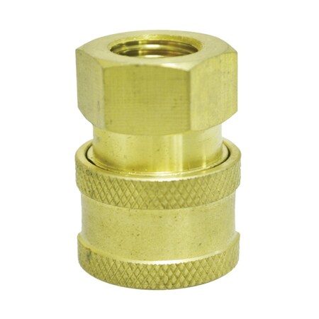 K-T Industries Quick Coupler, 1/4 In Connection, FNPT X Quick Connect, Brass